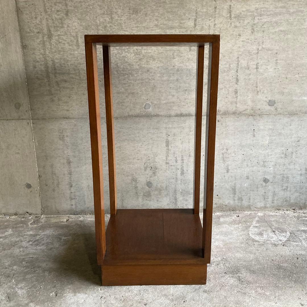 古い味のある飾り台 サイドテーブル 棚 シェルフ ラック スタンド 木製 レトロ