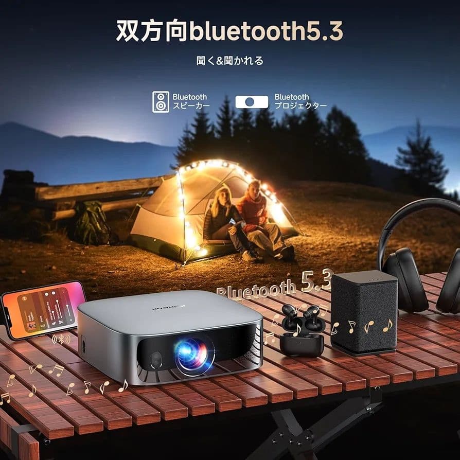 プロジェクター 家庭用小型 1200Ansi 4K対応 プロジェクター 天井吊り
