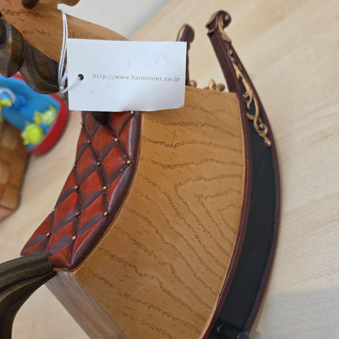 木製馬のロッキングホースクリスマス飾りオルゴール