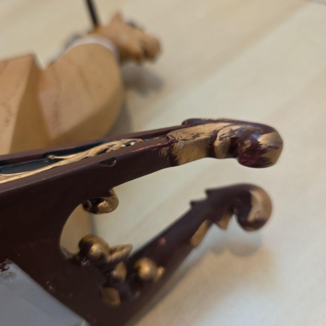 木製馬のロッキングホースクリスマス飾りオルゴール