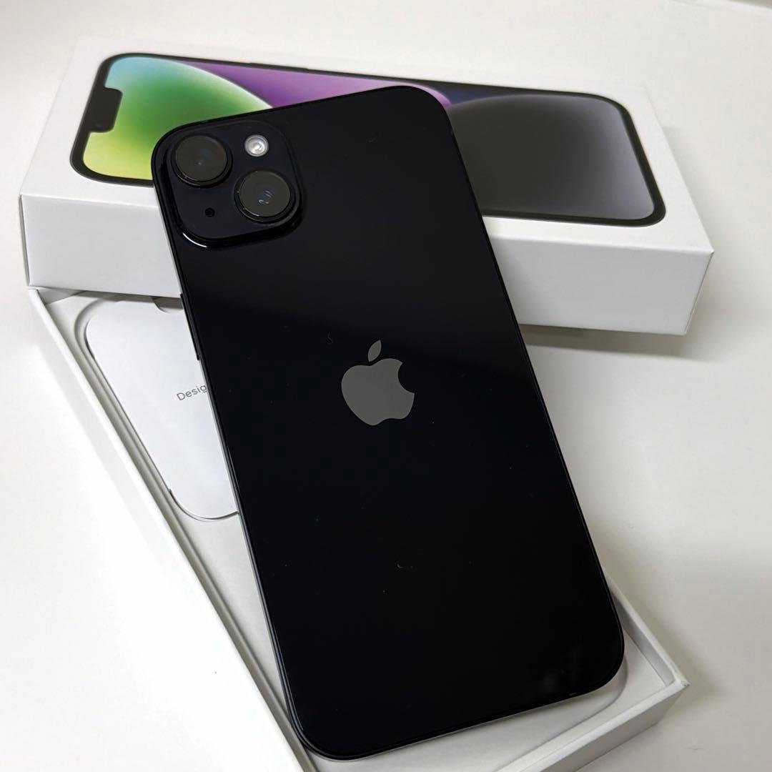 iPhone 14 Plus ミッドナイト128GB／未使用ガラスフィルム付