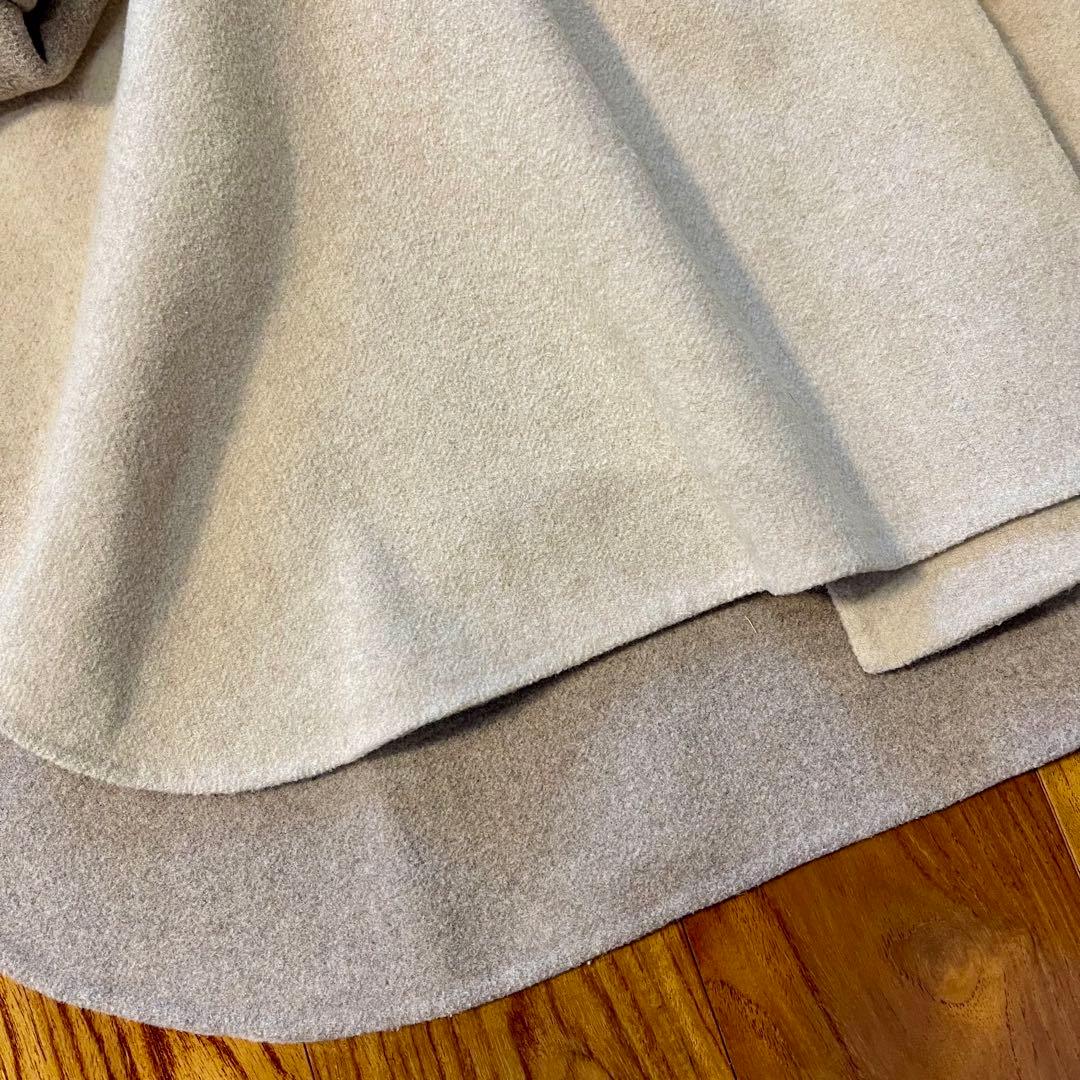 〜12/21 SHIPS any ノーカラーコート　フード　ジャケット ベージュ