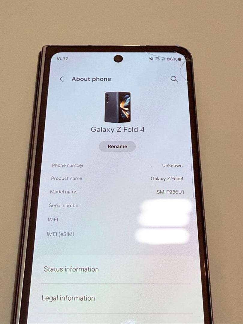 Galaxy Z Fold4 512GB SIMフリー 難あり 米国版