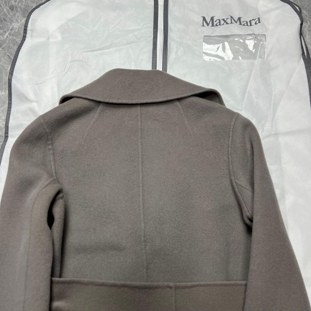 マックスマーラ　ベルテッドコート　クチートアマーノ　ウール　ロング　ベルト　S