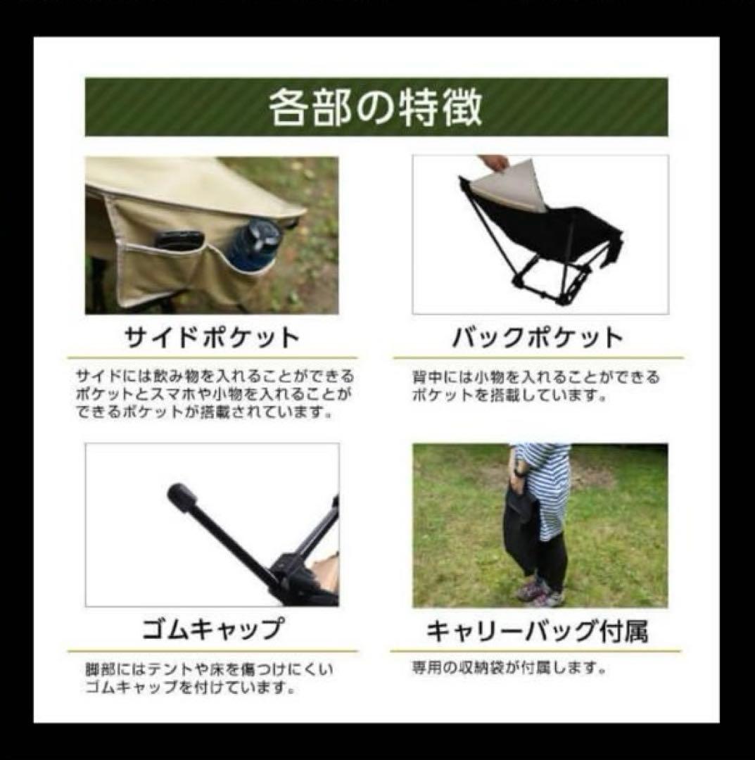 【未使用】スゴイッス C1-774-BK ブラック アウトドアチェア　2脚セット