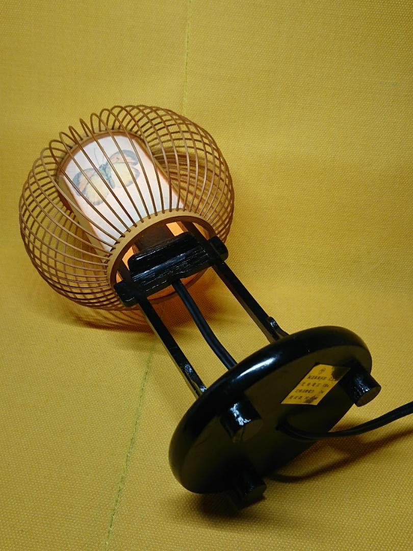 【美品】ライト　木製　竹細工　和紙　置物　インテリア　工芸品　美術品　A1525