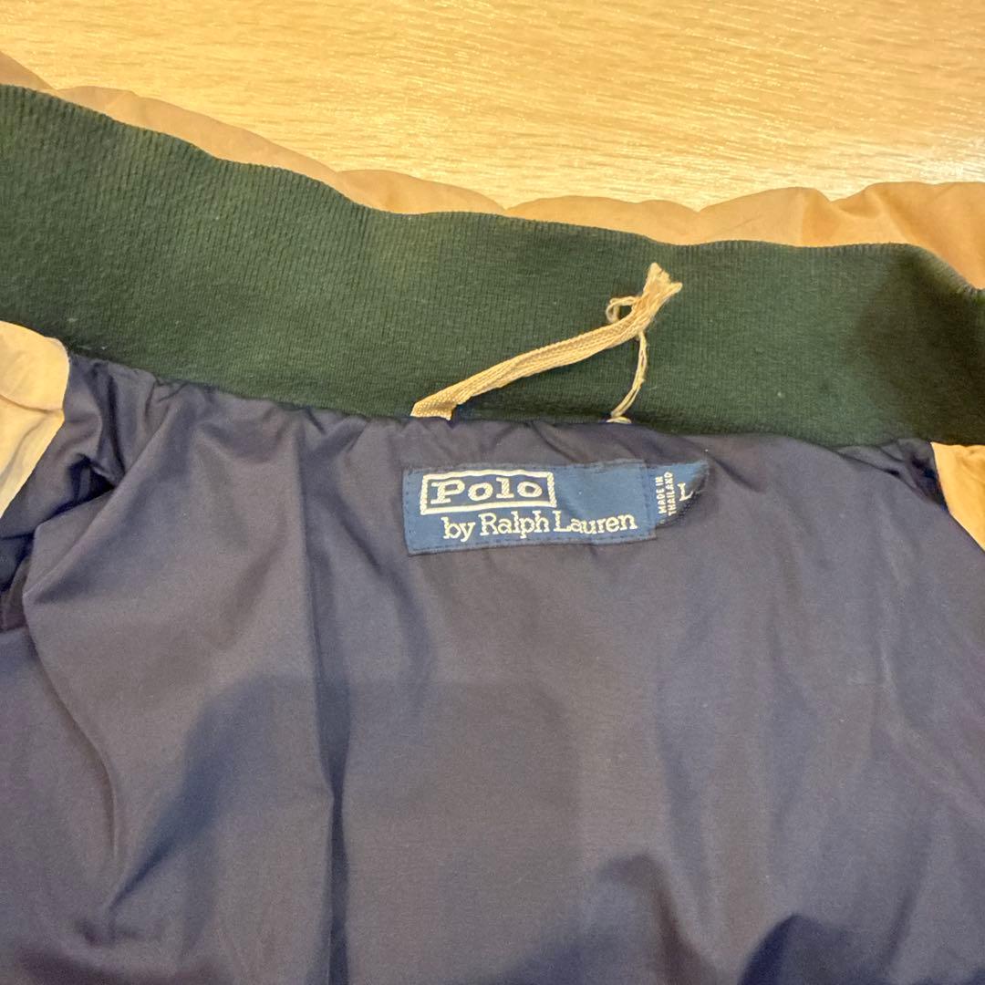 90s ラルフローレン ヌプシ型 ダウンジャケット ベージュL