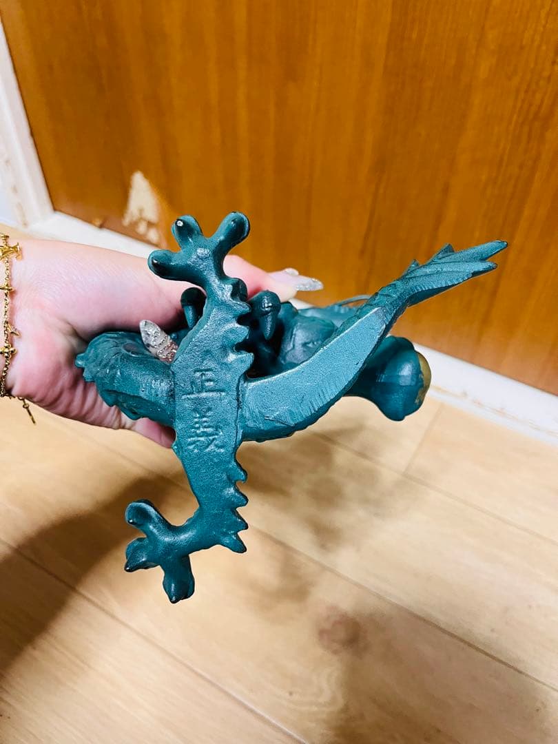 龍 昇龍 正義 金属 オブジェ 置物 インテリア 金属工芸