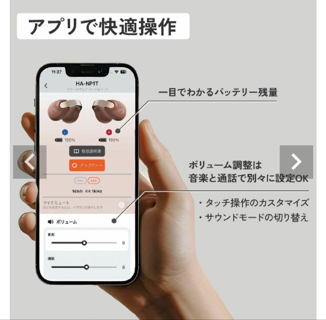 ケンウッド ビクター　ワイヤレスイヤホンHA-NP1T マルーン