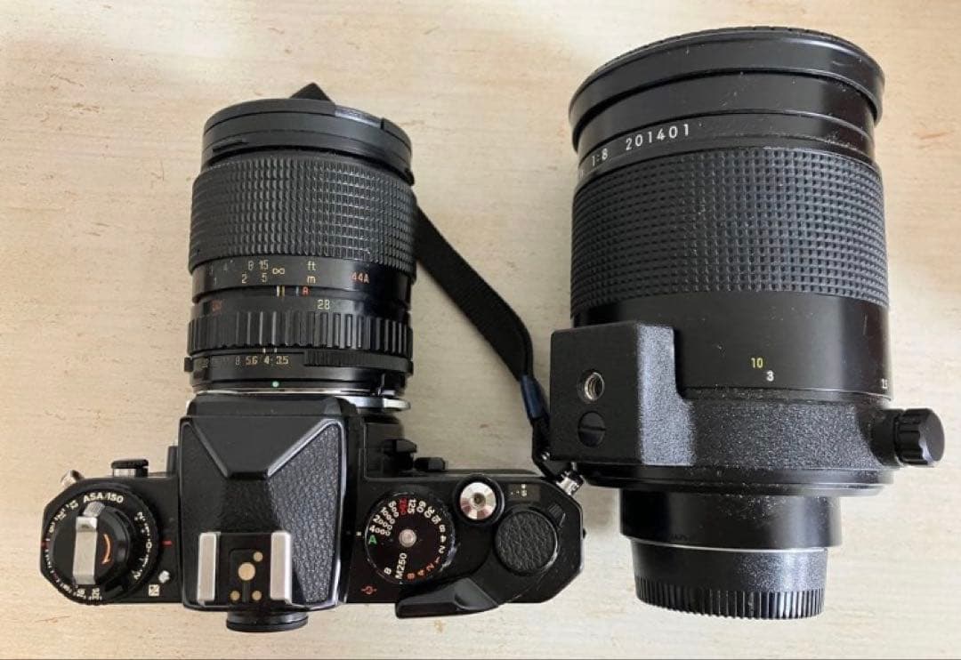 ニコン Nikon FE2 28-70mm + レンズ HN-27 500mm付