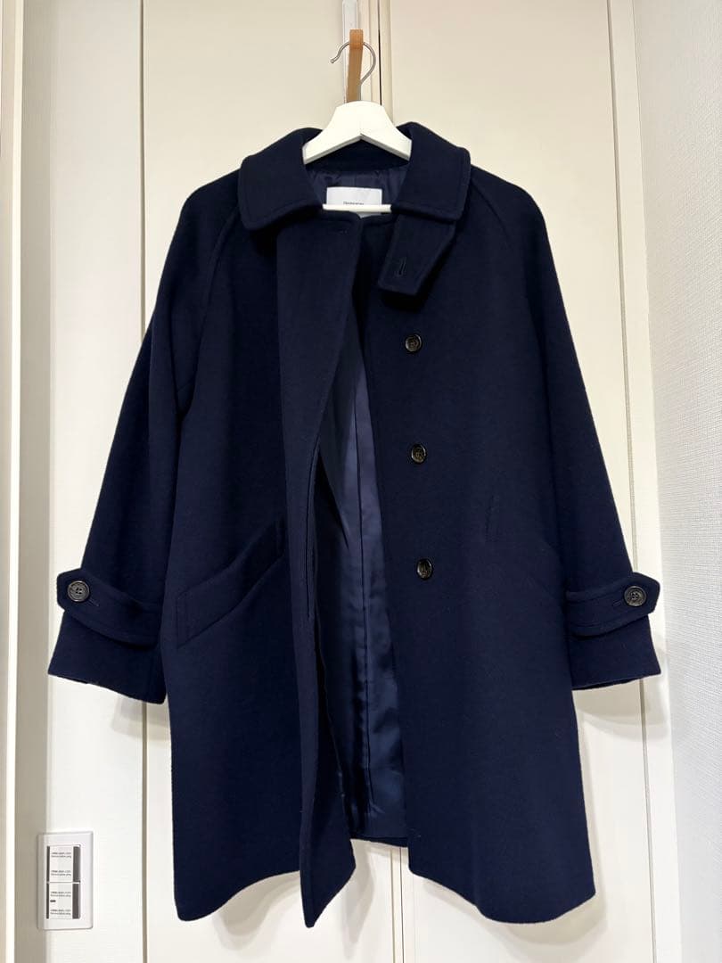 【美品】フレームワーク ウールコート 紺色 サイズ36