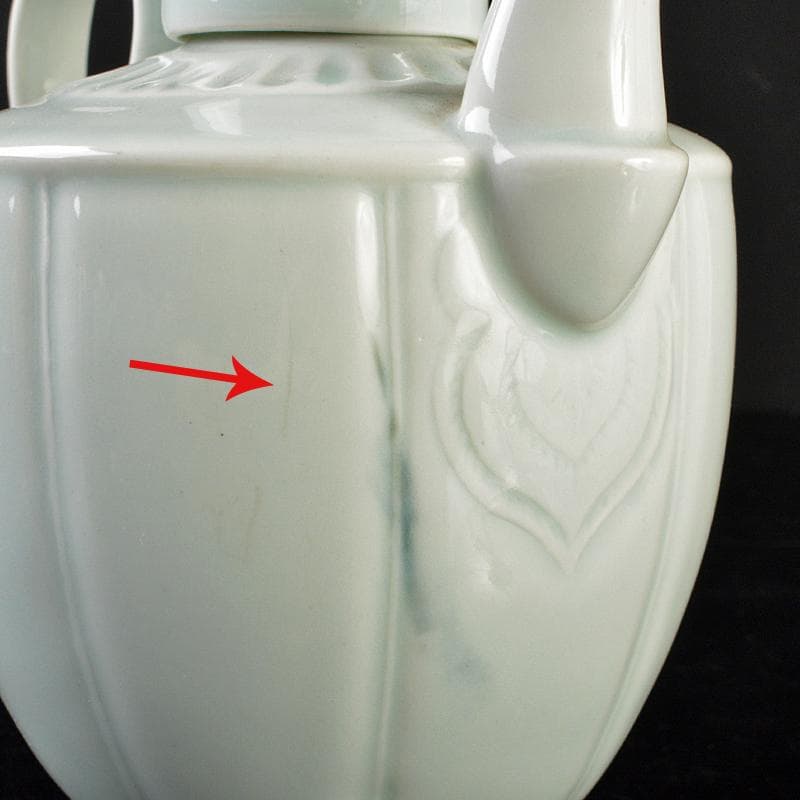 中国　影青　神獣摘　執壷　水注　輪花鉢　2点まとめて　時代箱付　M　R6422B