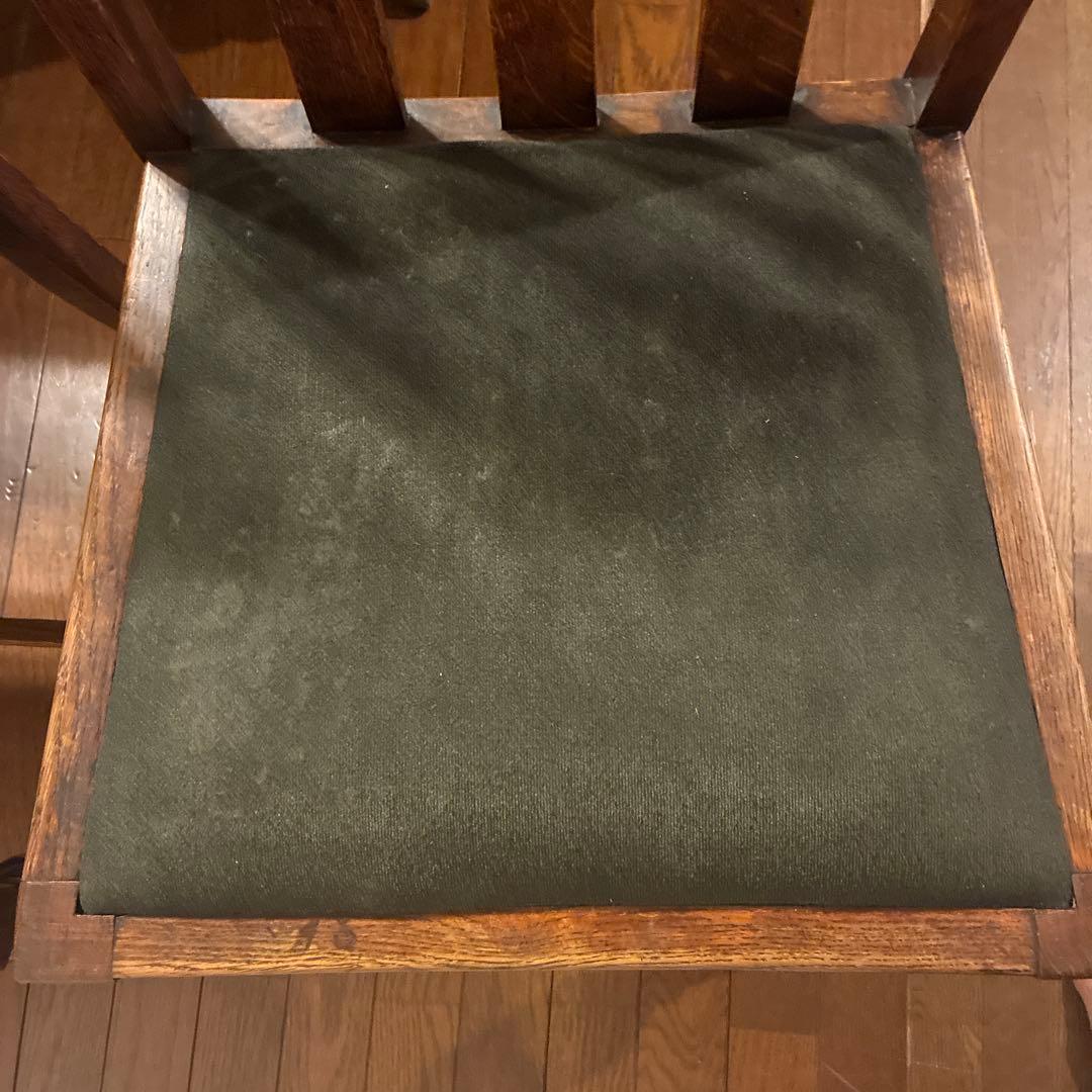 ロイズアンティークス購入 木製スラットバック椅子 2脚セット