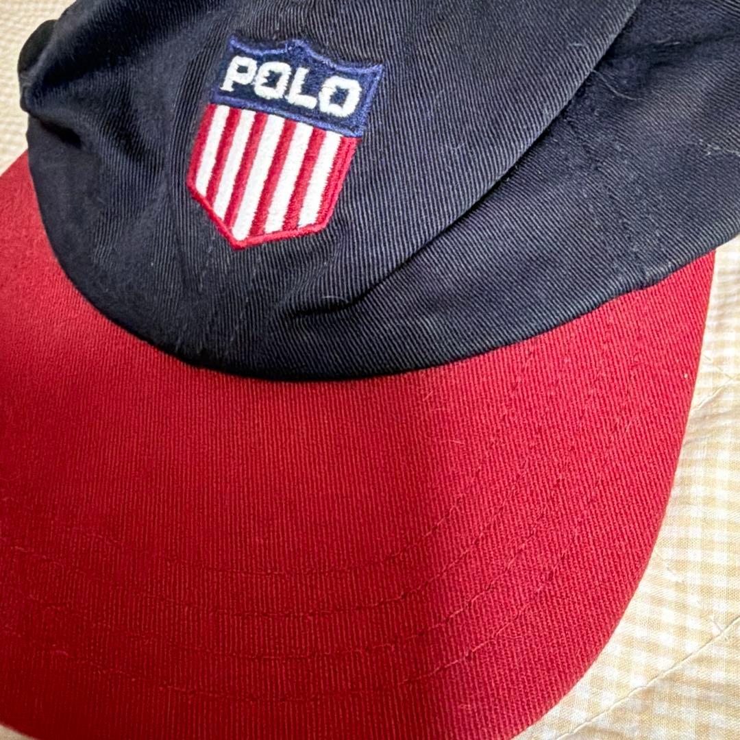ポロスポーツ　ラルフローレン　ネイビー　帽子