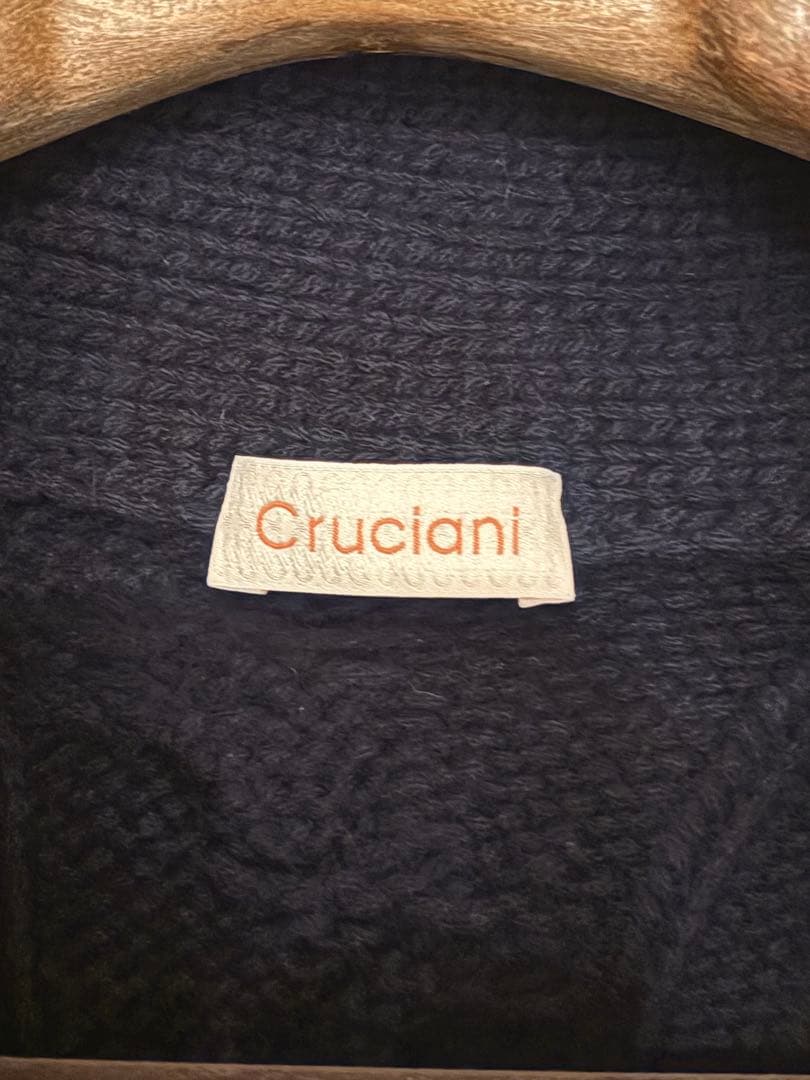 【新品未使用】Cruciani カシミア100%ニット ネイビー 46