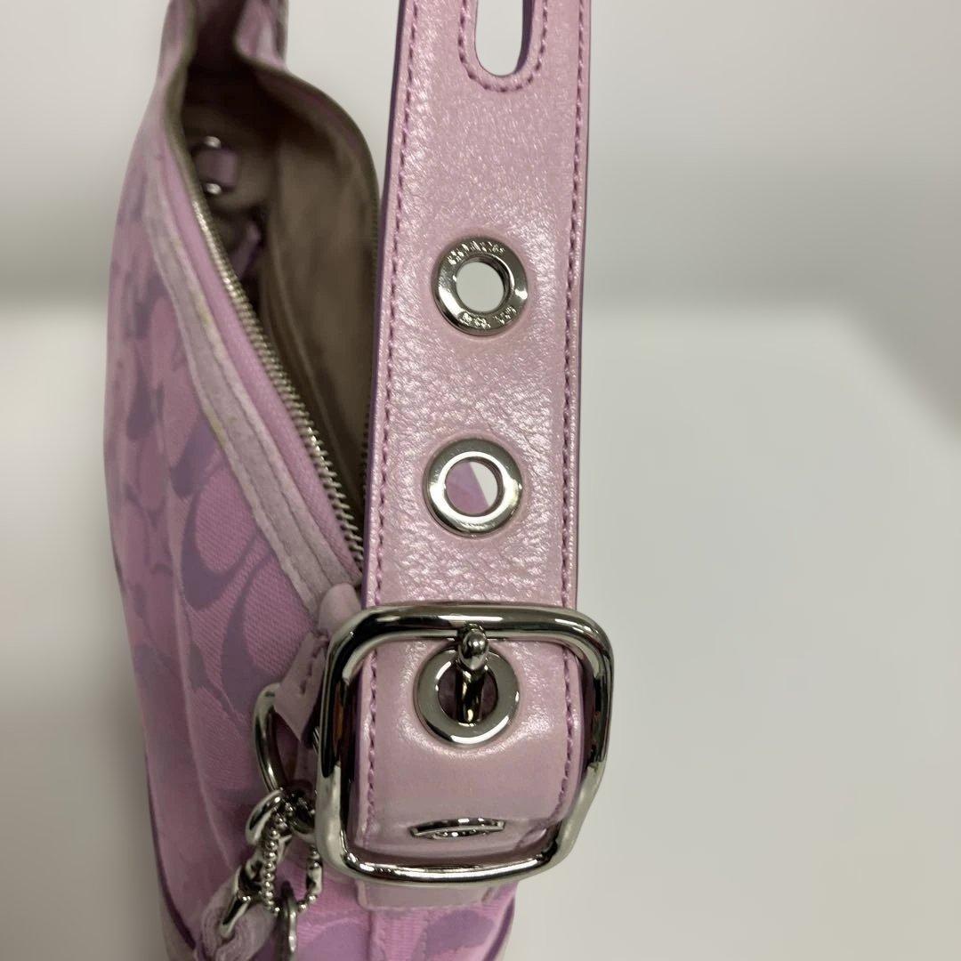 バッグ COACH shoulder bag tassel Signature pink
