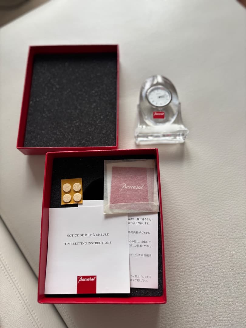 BACCARAT バカラ　置き時計　電池交換済みほぼ未使用