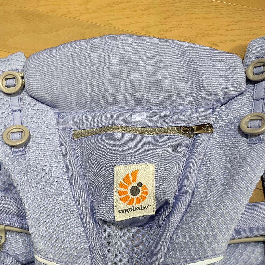 美品✨　エルゴベビー 抱っこひも　オムニブリーズ ポーチ付 ブルーラベンダー