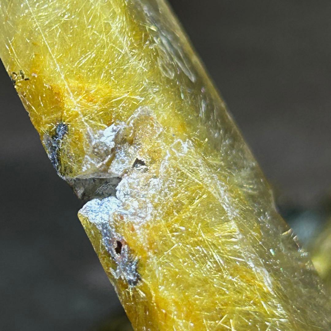 ☆別格高級品！福財大黒秘宝②！ガーデン！太陽　タイチン　ゴールド　ルチル　六角柱