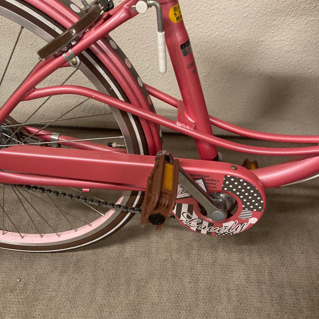 ピンクシティサイクル 自転車　子供用　女の子　24インチ　ヘルメット付き