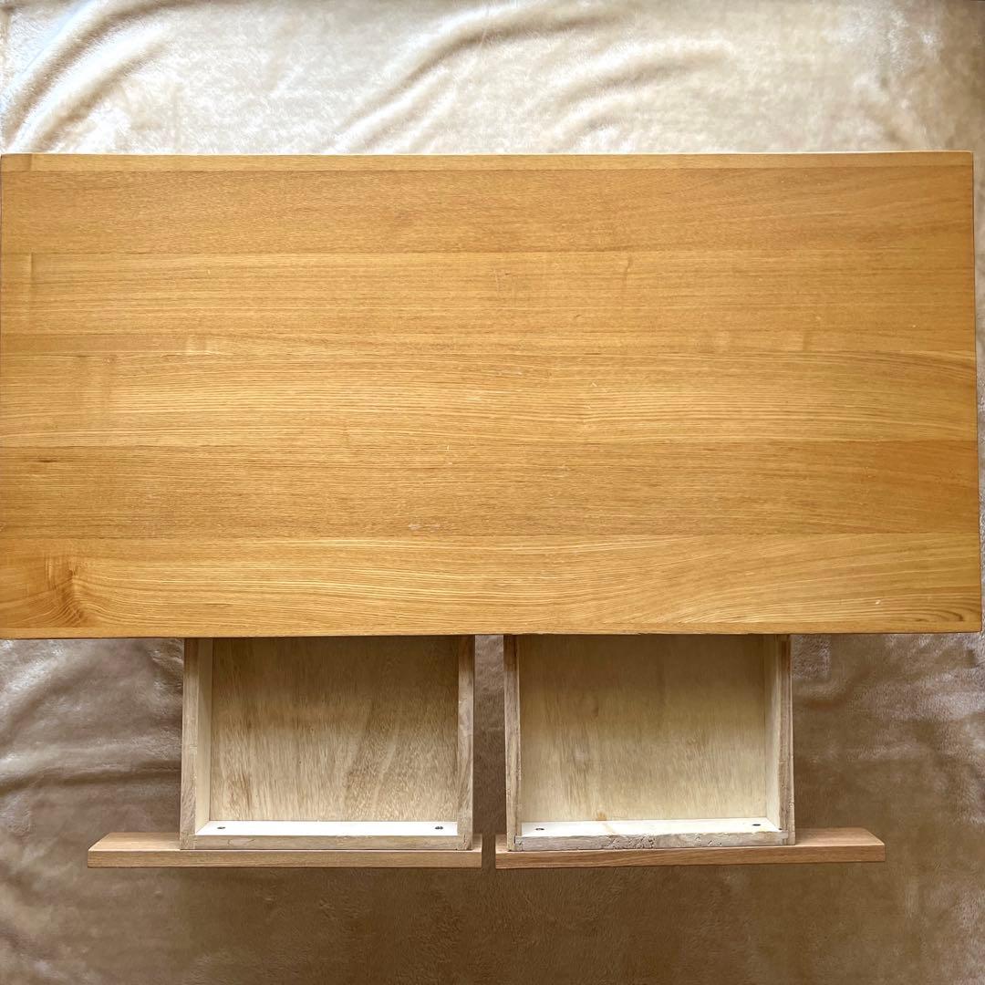 無印良品 ローテーブル 無垢材 引き出し付き