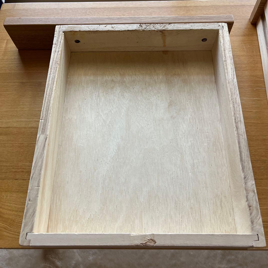 無印良品 ローテーブル 無垢材 引き出し付き