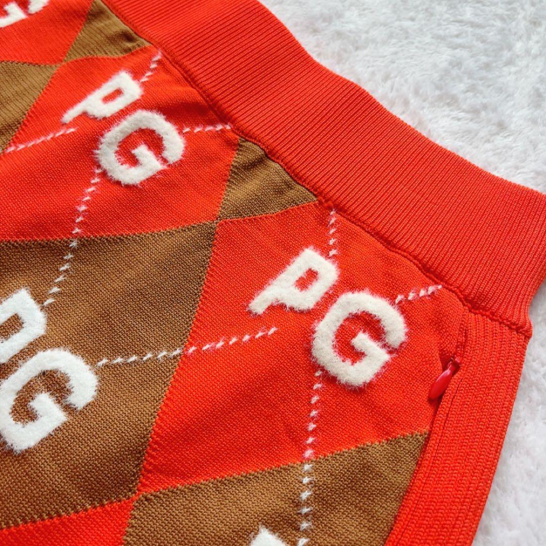 極美品　近年　パーリーゲイツ　セットアップ　アーガイル　PG柄　ニット　スカート