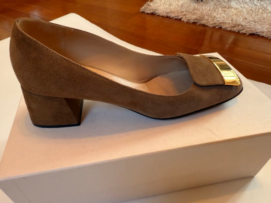 【セルジオロッシ】フラットシューズ スエード ベージュ　36.5