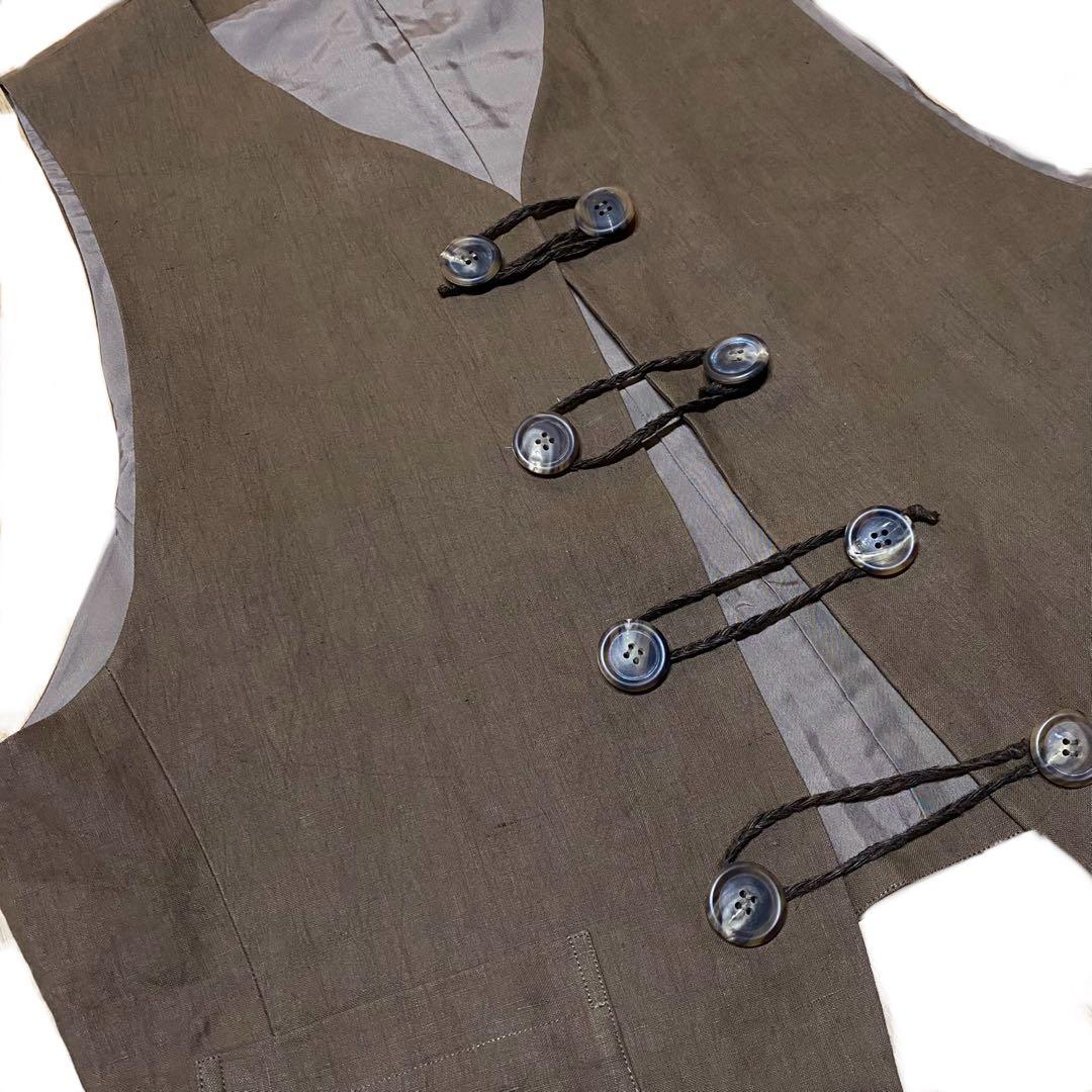 ISSEY MIYAKE 90s 95SS 草木染め リネン ダブル ベスト