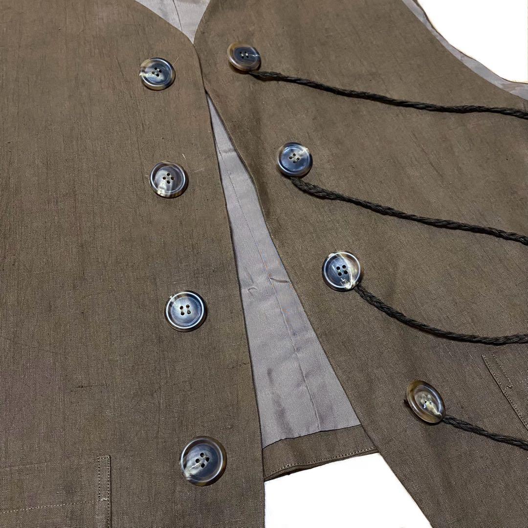 ISSEY MIYAKE 90s 95SS 草木染め リネン ダブル ベスト