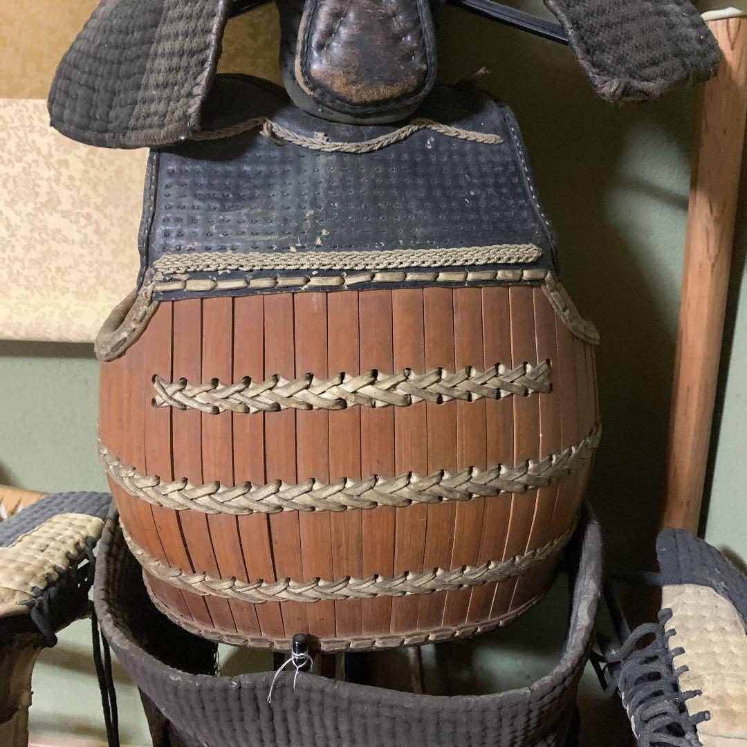 剣道防具　レトロ　スタンド付き　送料込み　骨董　昭和10年