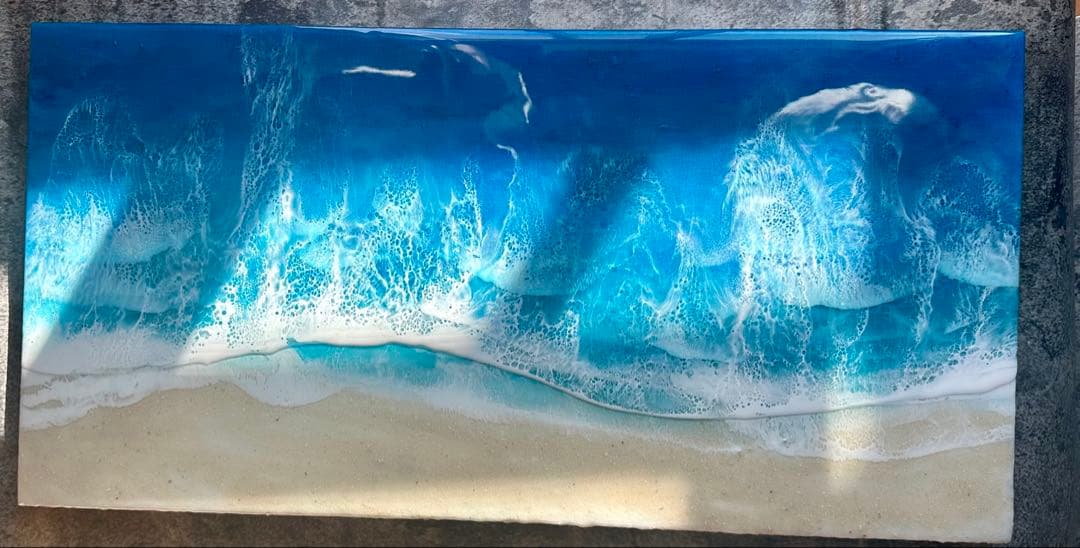 60×30cm レジンアート 海の風景