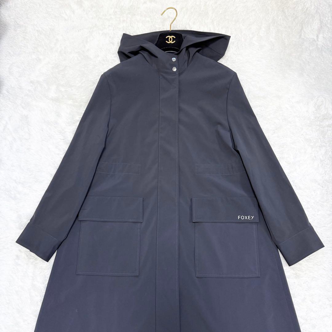 【美品✨】フォクシー　レインコートウォータープルーフ コート36 撥水