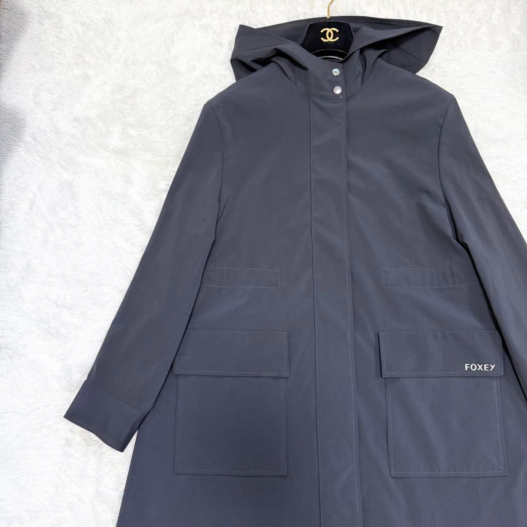 【美品✨】フォクシー　レインコートウォータープルーフ コート36 撥水