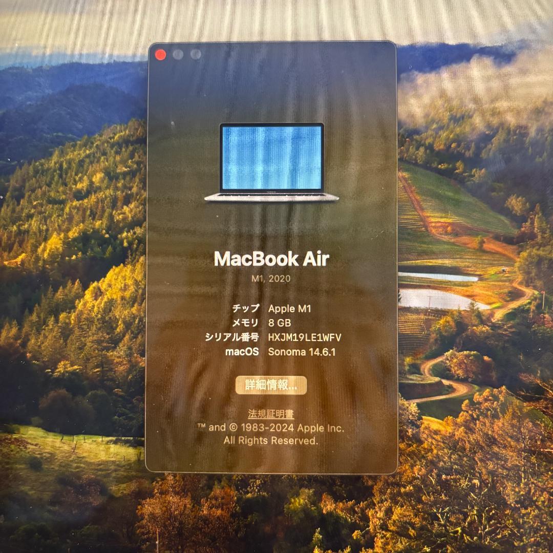 ✨ほぼ未使用✨【 MacBook Air】 M1 スペースグレイ 256GB