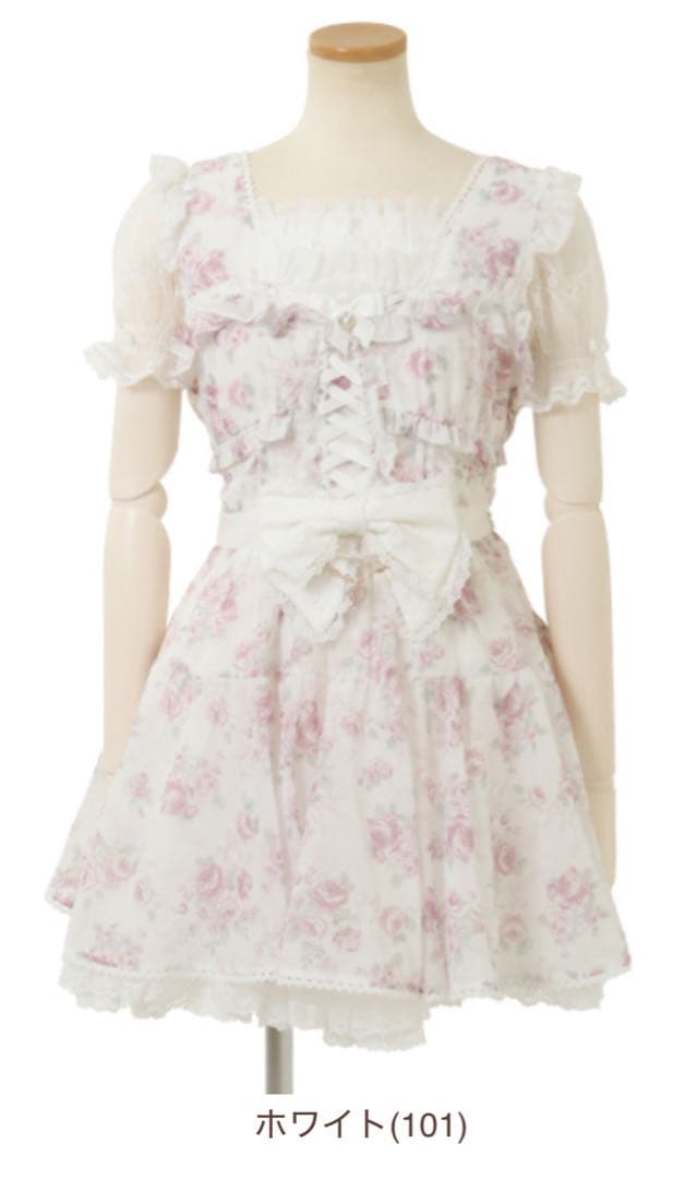 LIZLISA ローズリボンシフォンワンピース