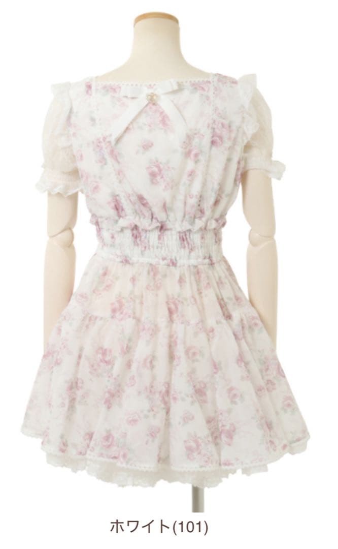 LIZLISA ローズリボンシフォンワンピース