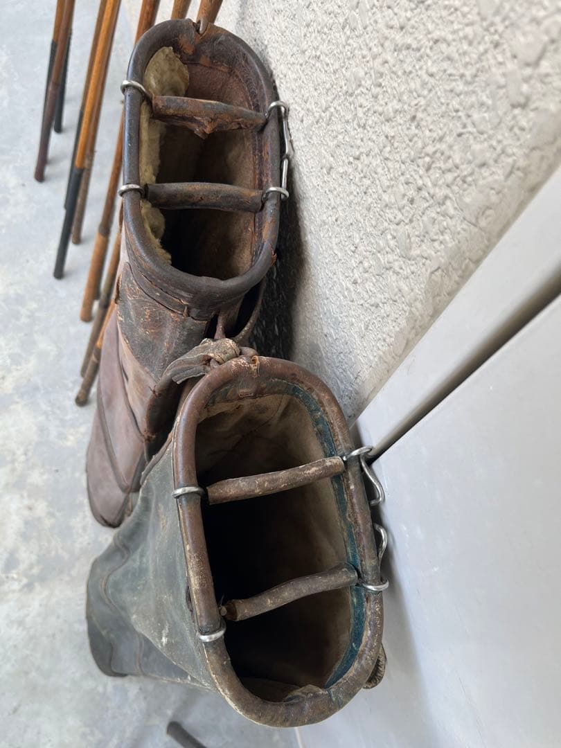 激レア❗️！骨董品!　ゴルフセット+革製キャデバッグ2点