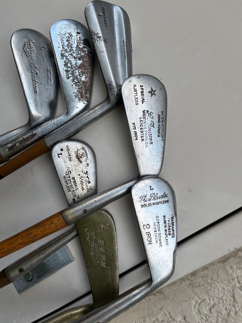 激レア❗️！骨董品!　ゴルフセット+革製キャデバッグ2点