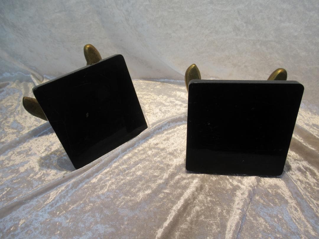 ドアノブ　作家物　真鍮　クロワッサン型　2個セット