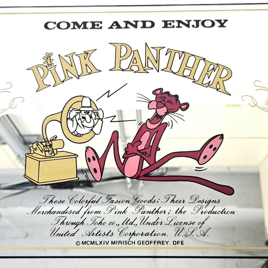 ピンクパンサー 壁掛け鏡 パブミラー 鏡 ヴィンテージ