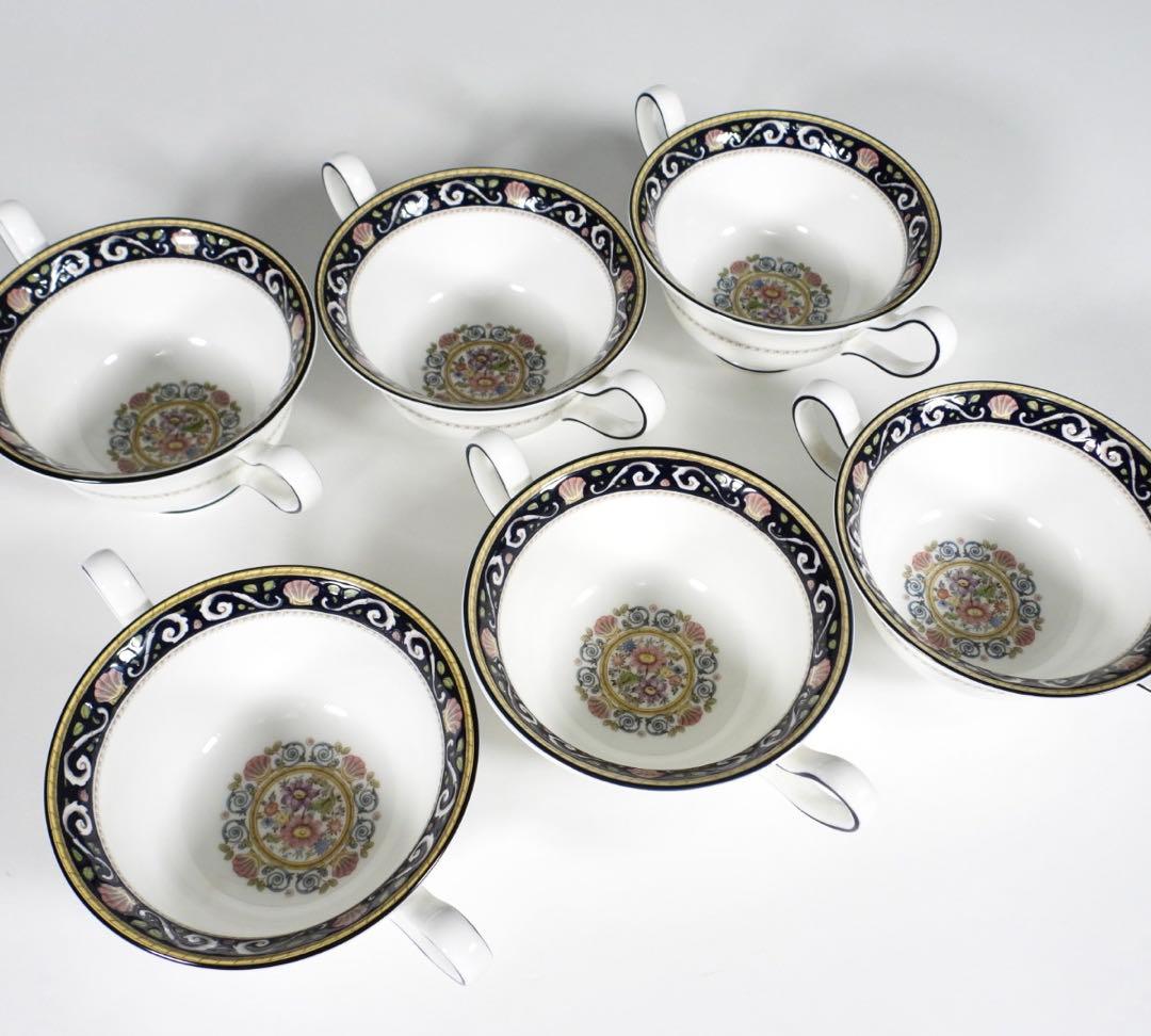 【廃盤品】希少 黒壺 ウェッジウッド ラニーミード スープカップ 5客 美品