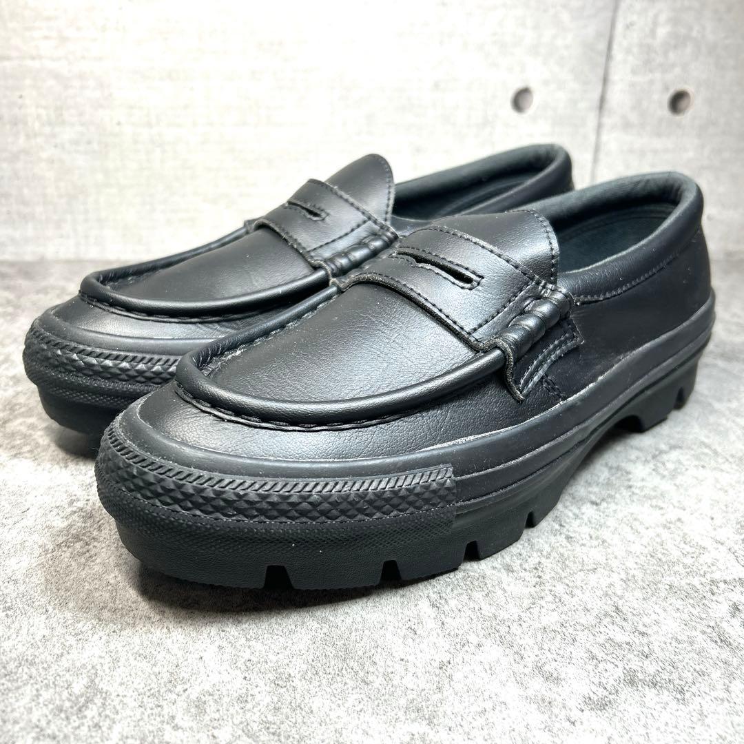 ほぼ新品【CONVERSE ALL STAR】チャンクローファー/厚底/完売/黒