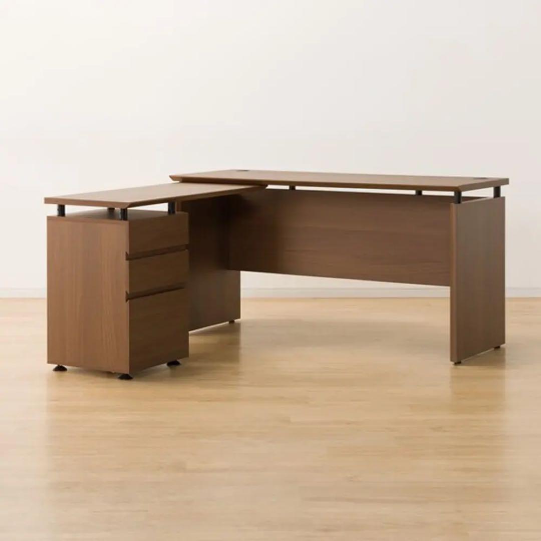 ニトリ L字型 システムデスク ラボーロ 140 MBR