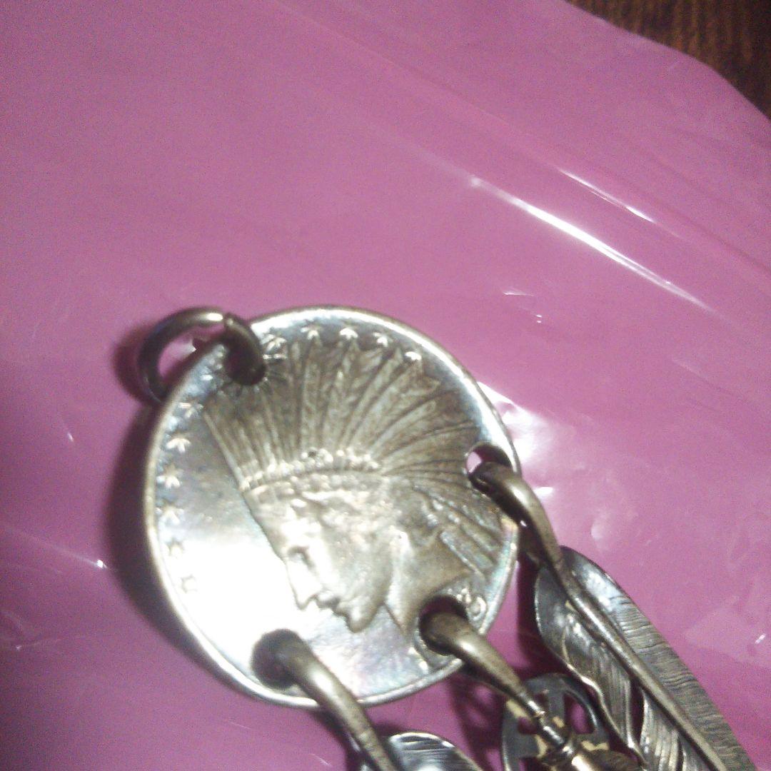 インディアンヘッドデザイン ペンダント 3点吊り フェザー