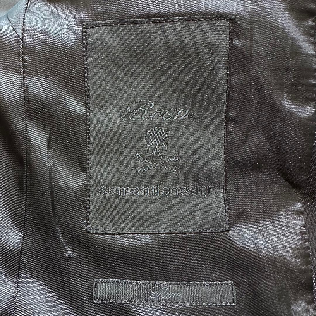 ロエン セマンティックデザイン スリーピース スカル ラインストーン 黒 A6