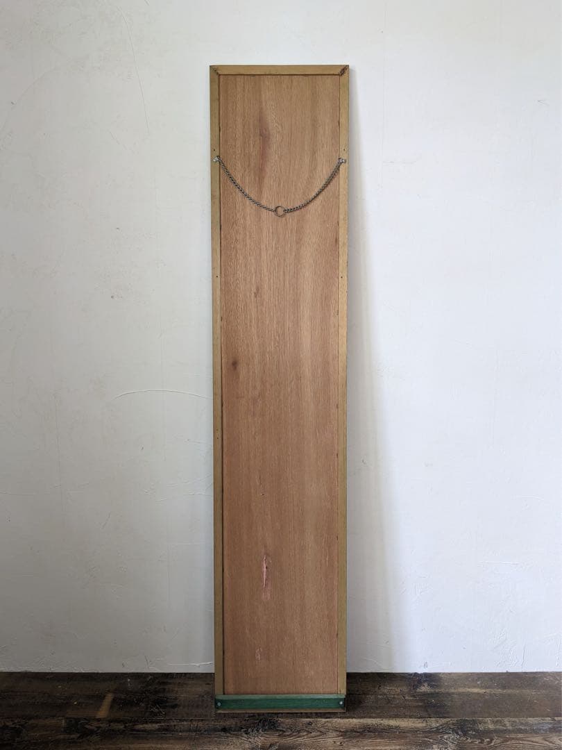 グリーンフレームの姿見　全身鏡　デザインミラー