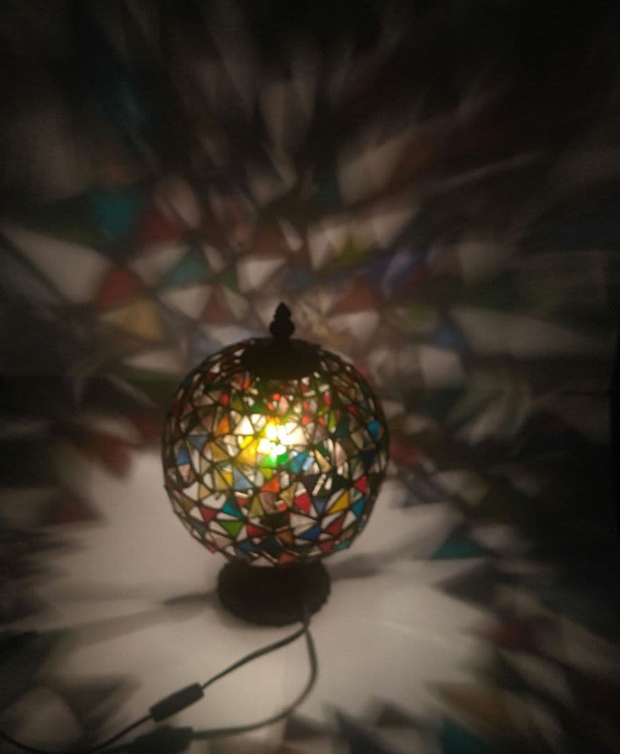 ステンドグラスランプステンドガラス2重シェードテーブルランプベッドサイドランプ