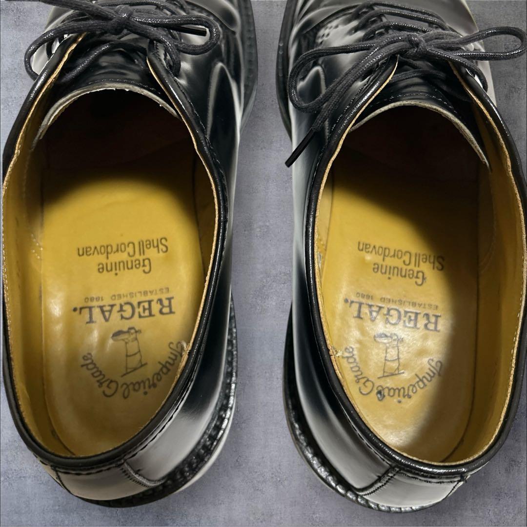 大人気✨リーガル 2112 コードバン プレーントゥ ブラック　ビジネスシューズ