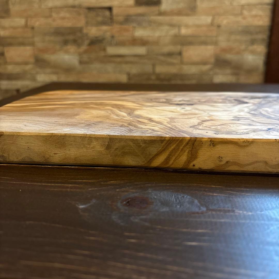 オリーブの木　手持ちまな板LL